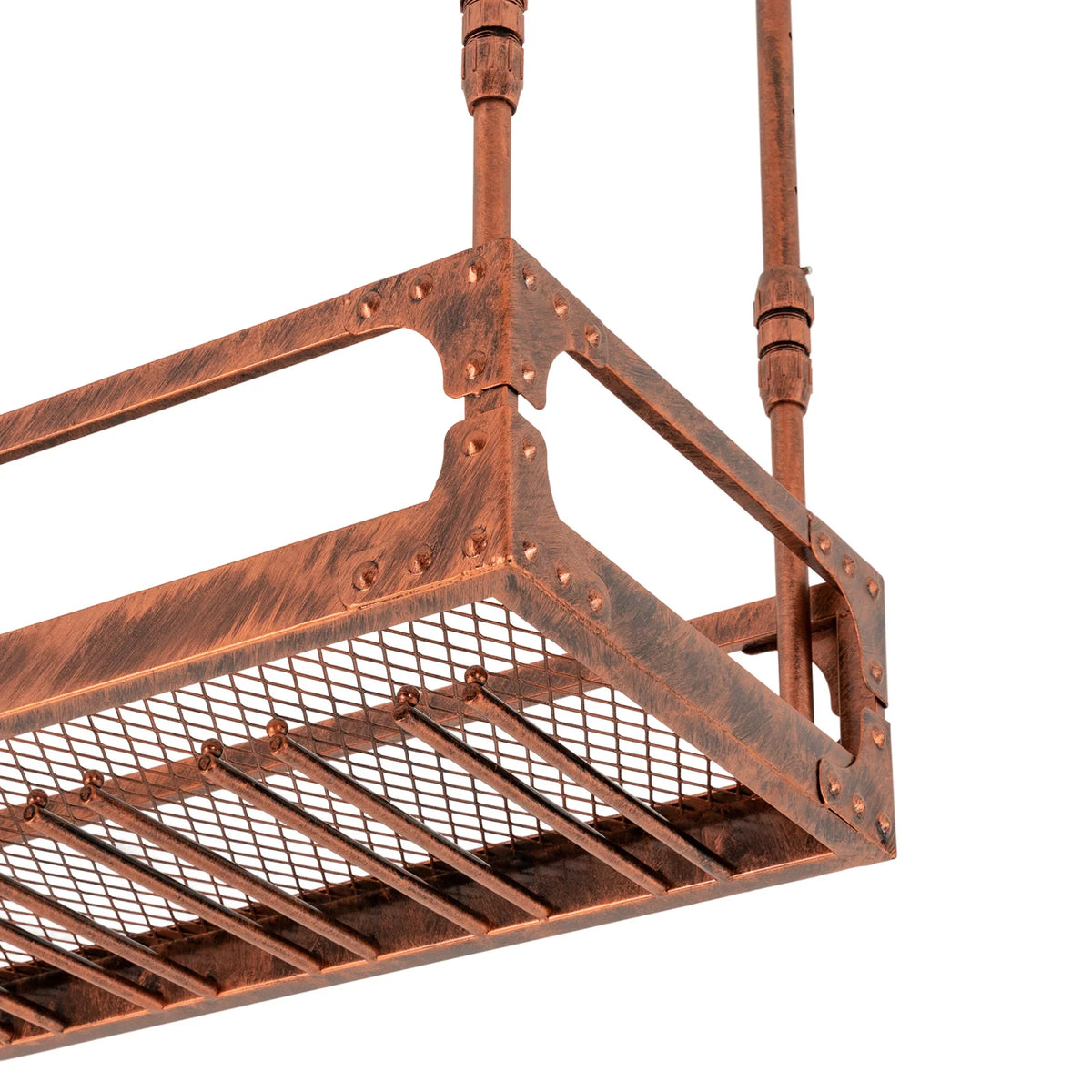 Vintage Bar Hanging Wine Bottle Holder Floating Shelf
