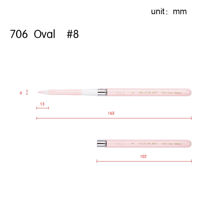 Pink Travel Minipen Korean Synthetic Hair Artist Acrylic