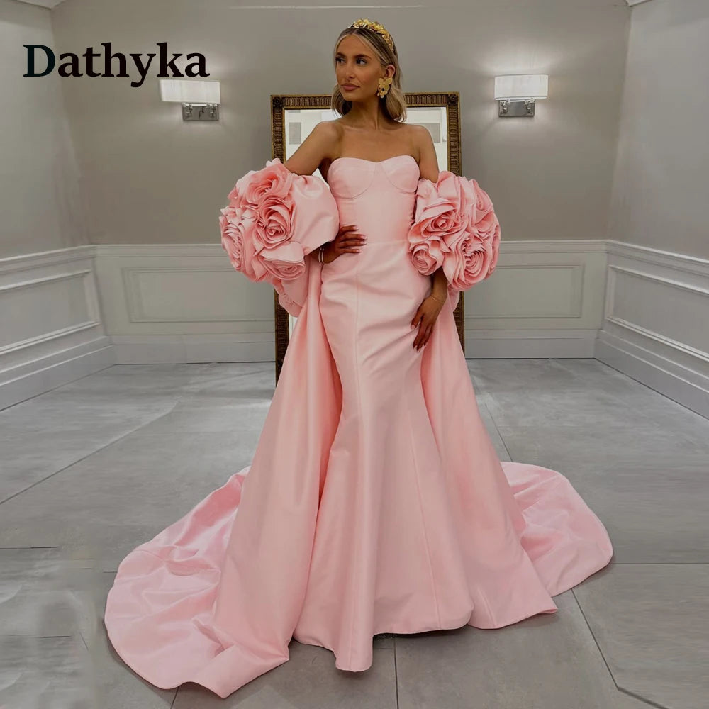 Dathyka Classic Sweetheart Formal Evening Dress Mermaid Pleats