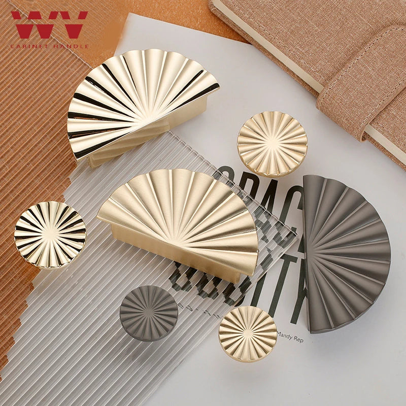 Wv Gold Handles Cabinet Storage Door Knobs Furniture