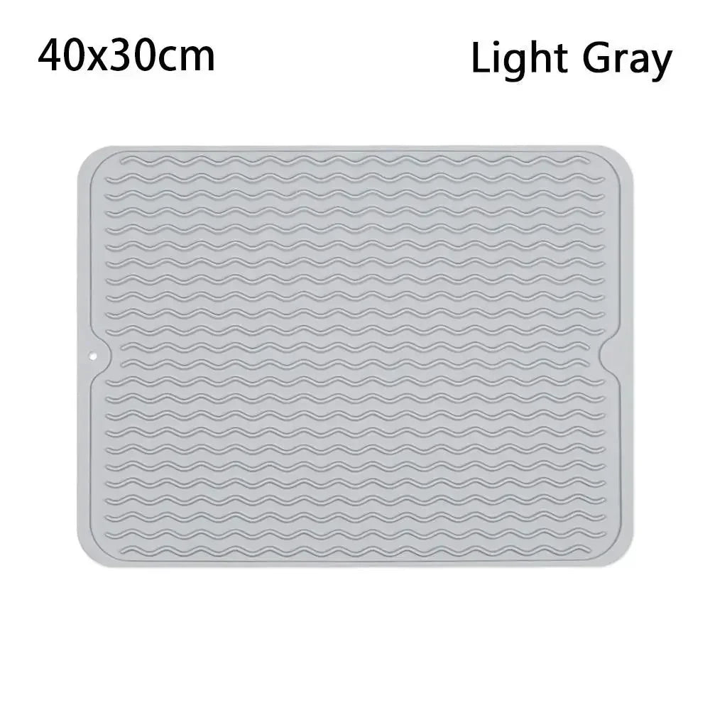 1pcs Wave Draining Pad Silicone Drying Mat Non-Slip