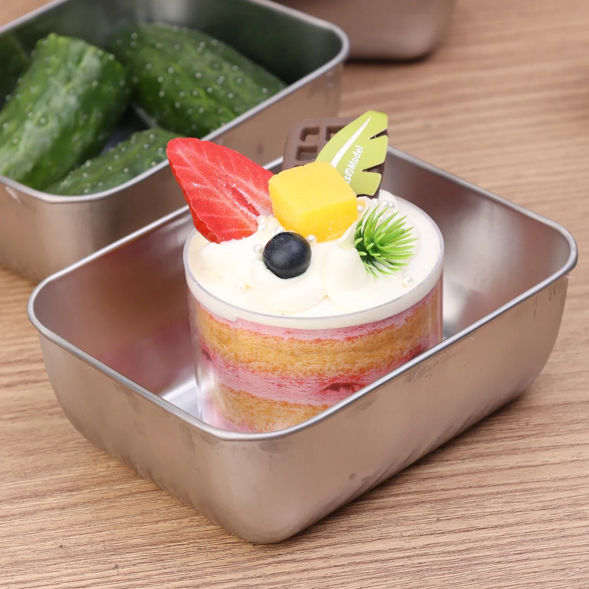 Stainless Steel Food Storage Container Fridge Fresh-Keep Storage