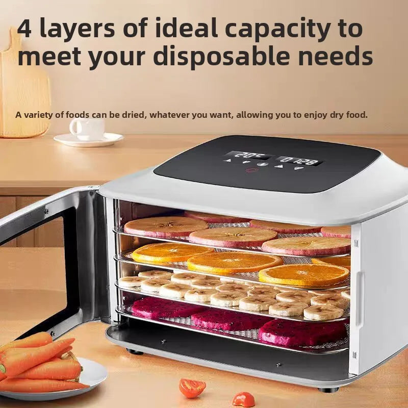 4-Layer Food Dehydrator Machine 400w Stainless Steel Drying