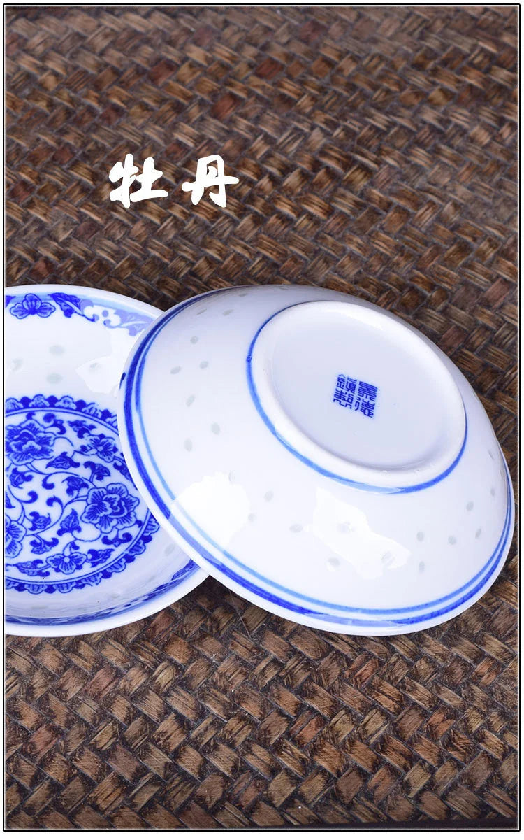 3pcs Inch Blue White Porcelain Flavor Dish Chinese