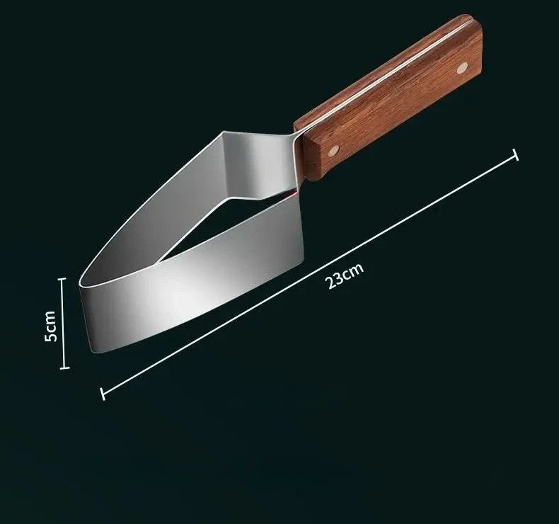 Watermelon Slicer Cut Pieces Stainless Steel Wooden-Handled Knife
