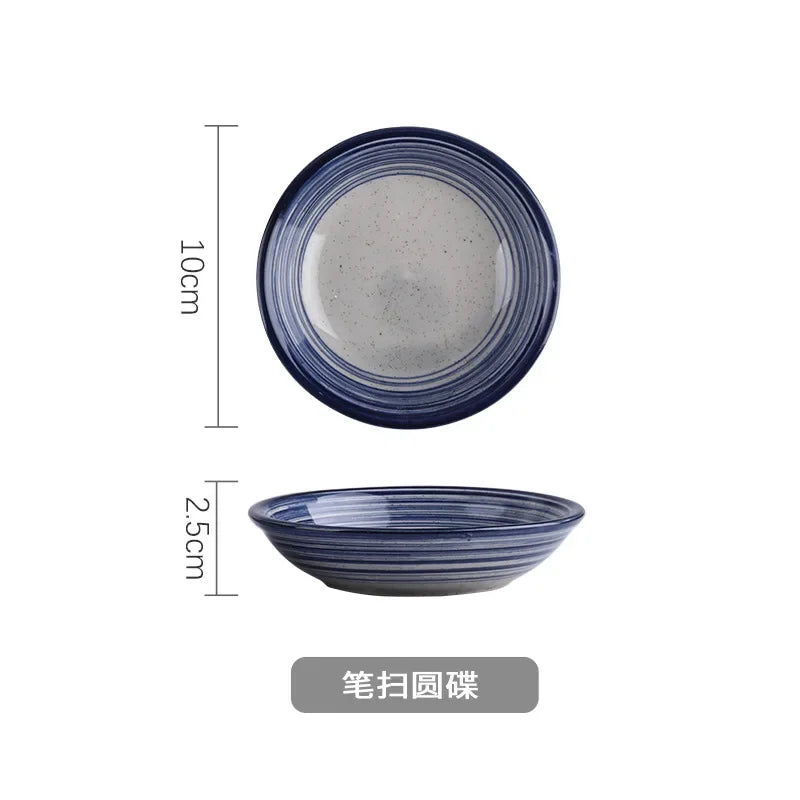 Ceramic Seasoning Dish Japanese Willow Porcelain Taste Dish