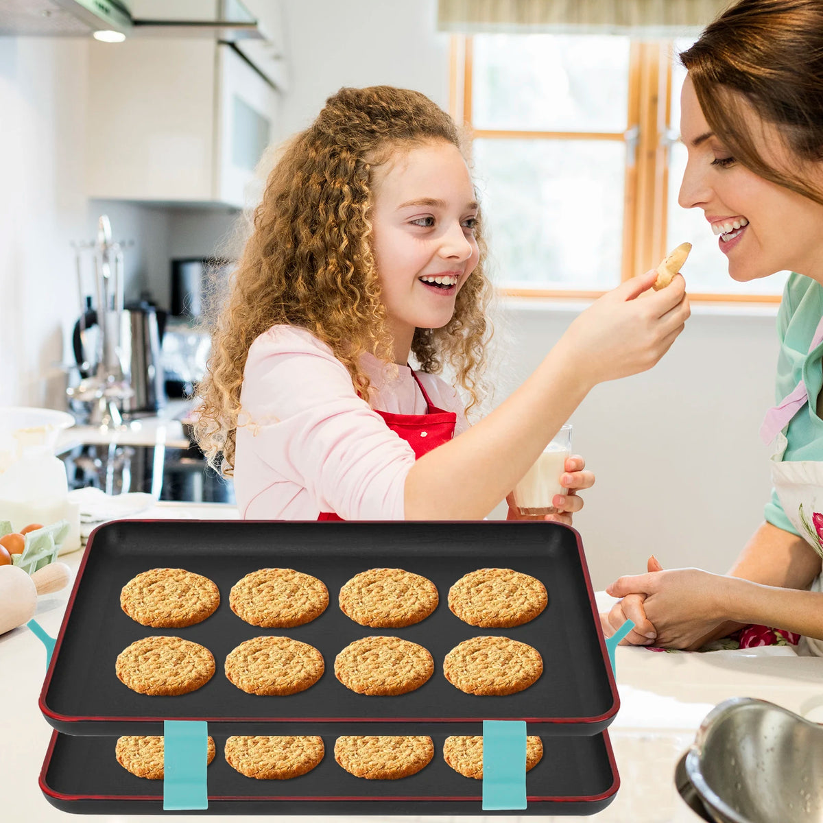 16pcs Baking Sheet Stackers Space-Saving Tray Stacking Holder