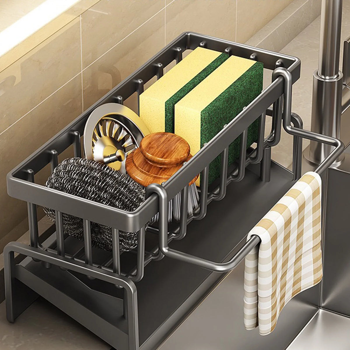 Sink Organizer Countertop Rack Sponge/Cleaning Cloth/Brush