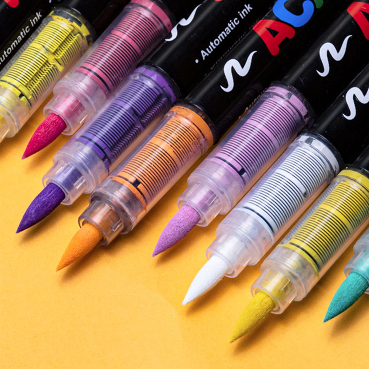 12-240 Colors Acrylic Paint Markers Brush Tip Direct-Liquid