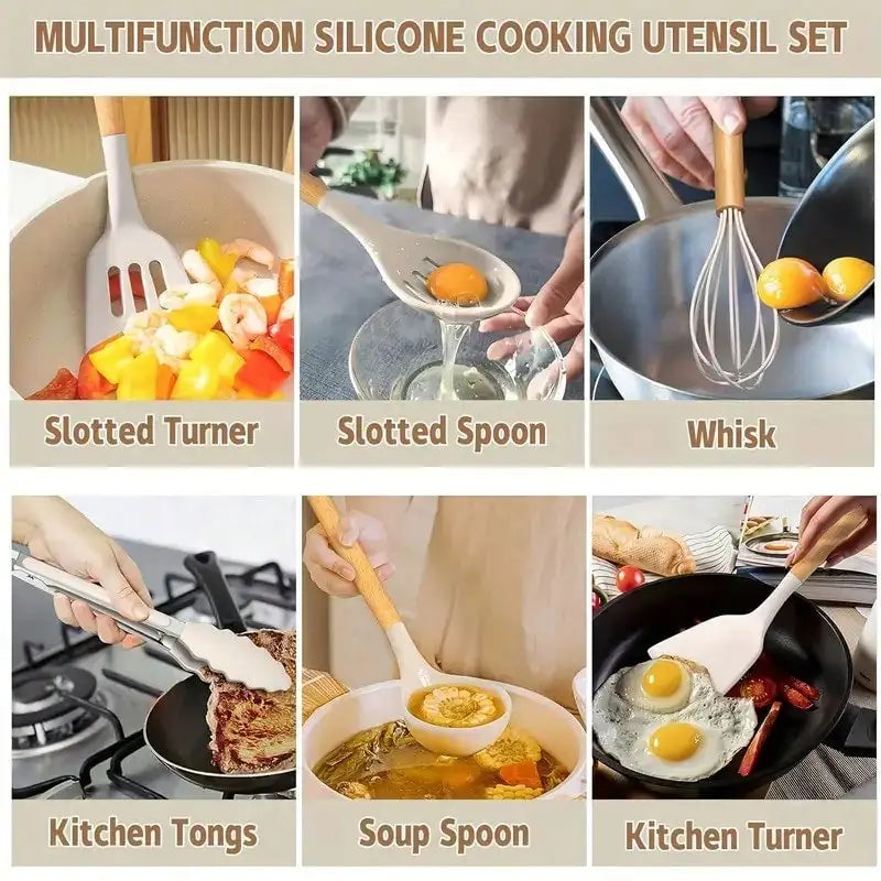 Silicone Utensils Modern Cooking Utensil 34 Black Heat