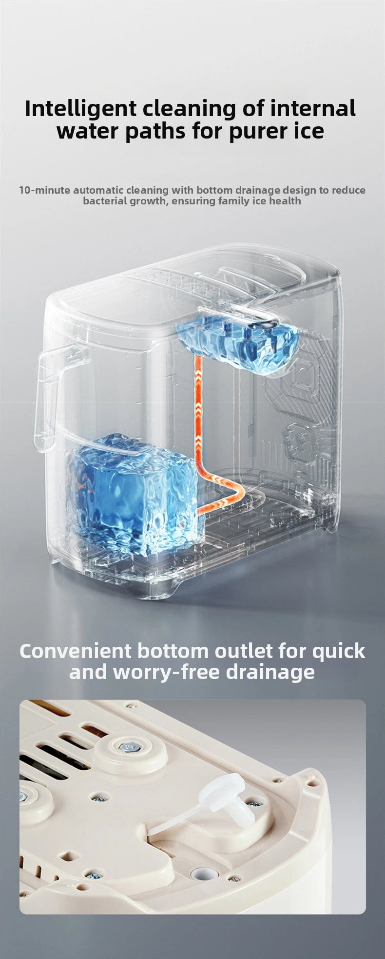 Mini Ice Maker Machine Dorm Student Automatic Ice