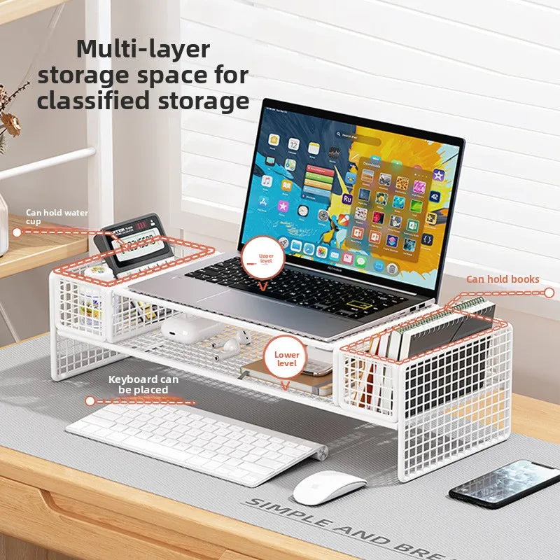 Height Adjustable Computer Stand Desk Monitor Laptop Cooling