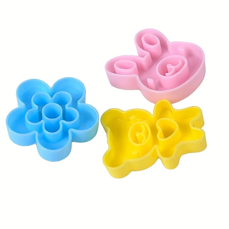 3pcs Sandwich Cutters Cookie Bread Mold Rabbit Panda