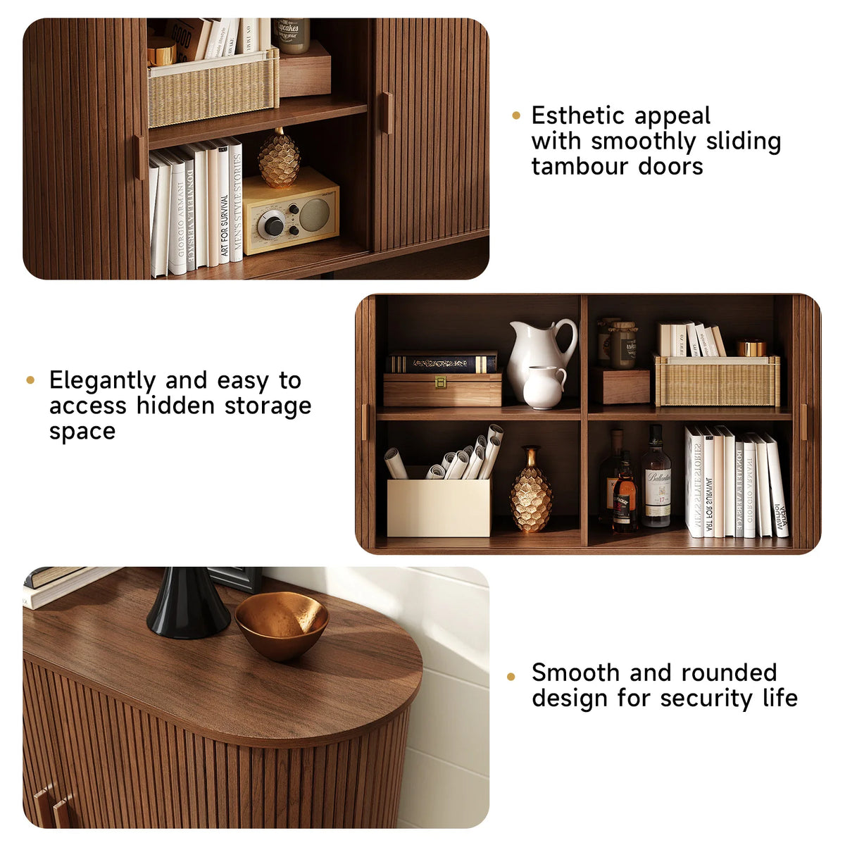 55 Sideboard Buffet Cabinet Storage Cabinet Adjustable Shelf