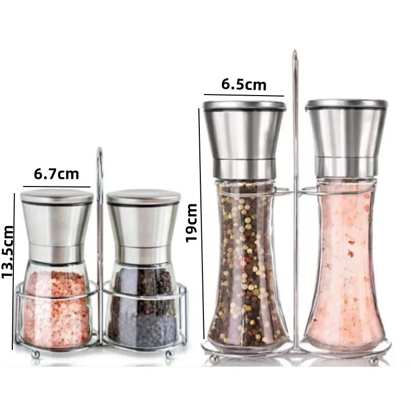 180/200ml Pepper Grinder Stainless Steel Glass Spice Bottle