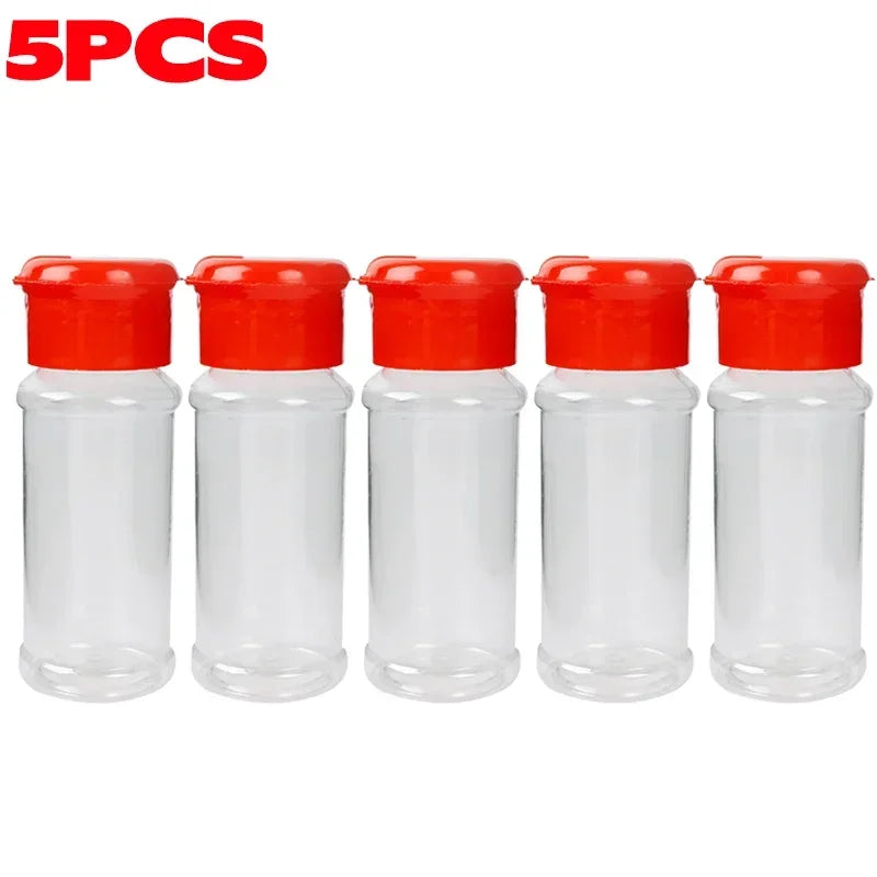 Clear Spices Bottle Salt Pepper Shakers Plastic Barbecue