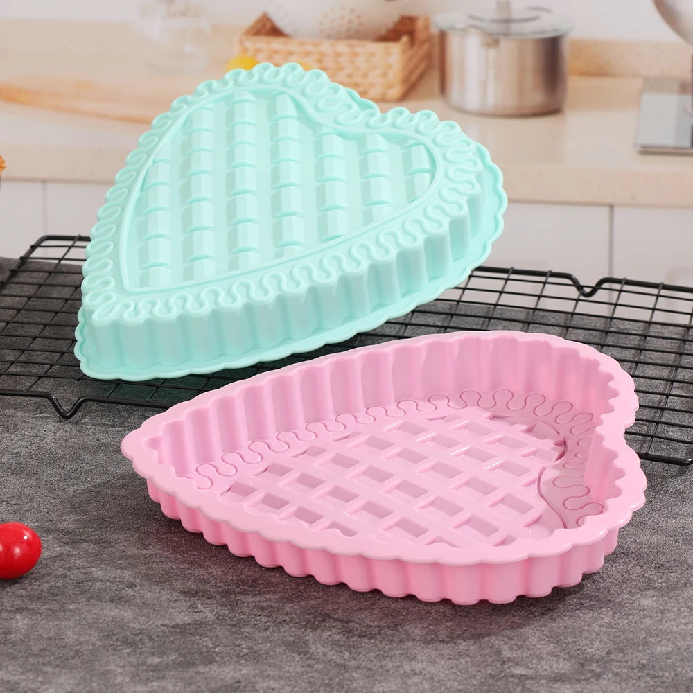 Heart Shaped Cake Pan Silicone Cake Mold Baking