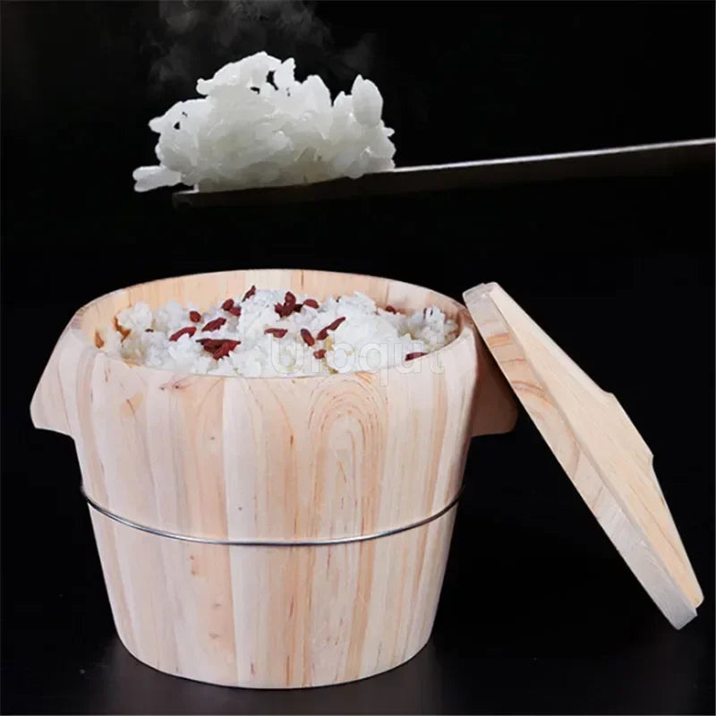 Bamboo Steamer Steamed Rice Wooden Barrel Rice Steamer