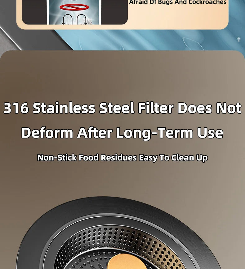 Universal Sink Strainer Stainless Steel Pop-Up Drain Plug