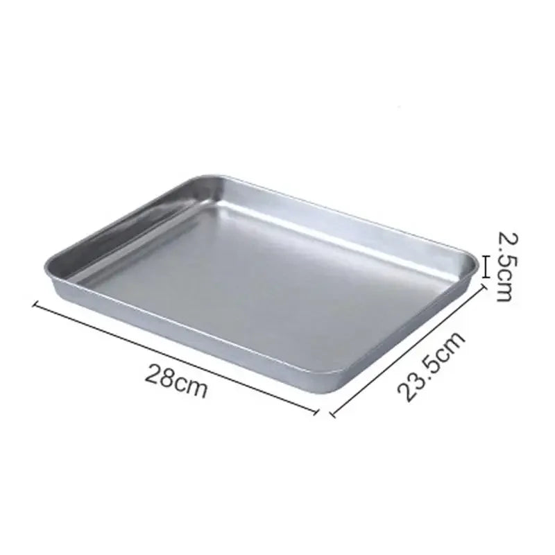Stainless Steel Barbecue Tray Flat Chassis Multi Purpose