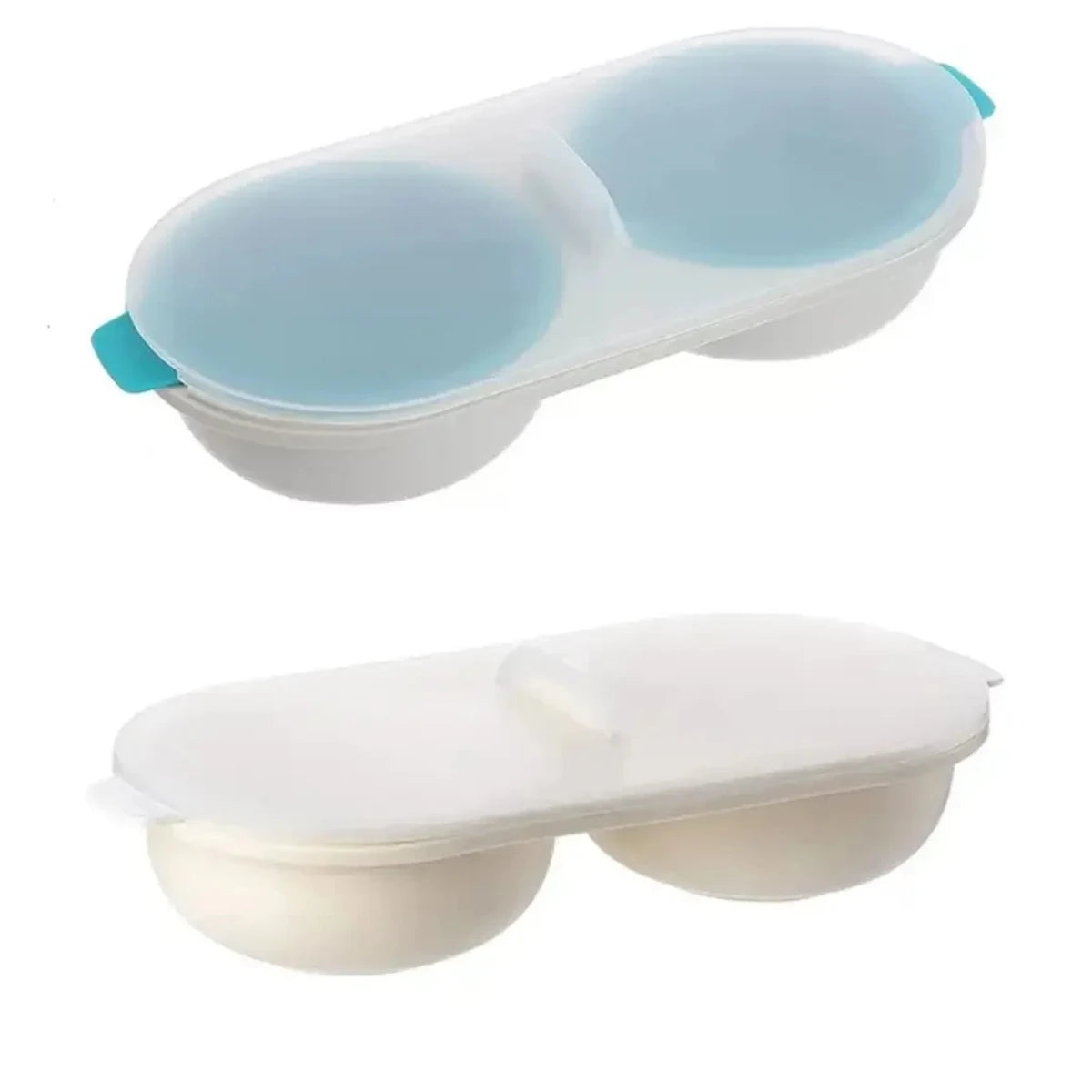 1pc Microwave Eggs Poacher Double-Cup Egg Boiler Spring