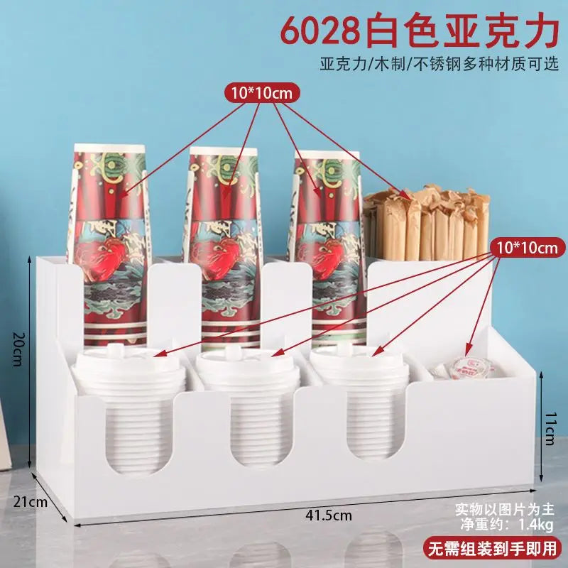 Creative Coffee Shop Bar Paper Cup Straw Storage