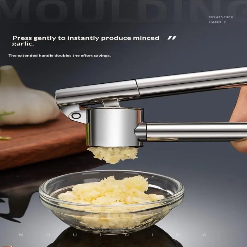 Garlic Press Mincer Squeezer Ergonomic Handle Multi Use