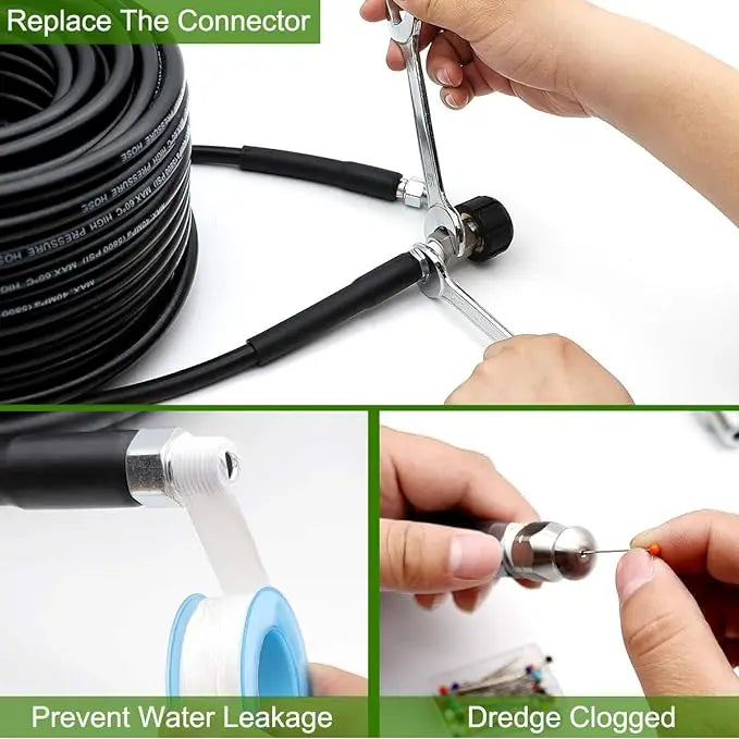 Sewer Jetter Kit 100 Ft Pressure Washer Drain