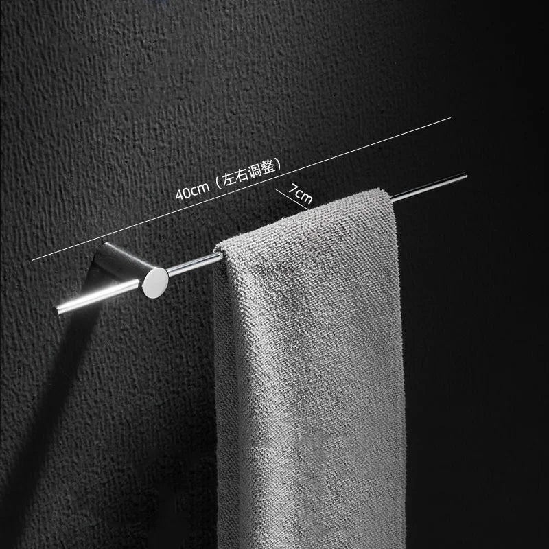 40/50/60/70/80cm Movable Towel Rack Bath Towel Holder Wall