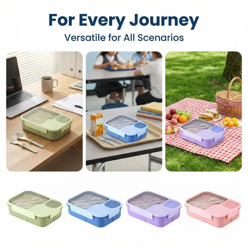 Bento Box- Lunch Box Built-In Tableware Sauce Box