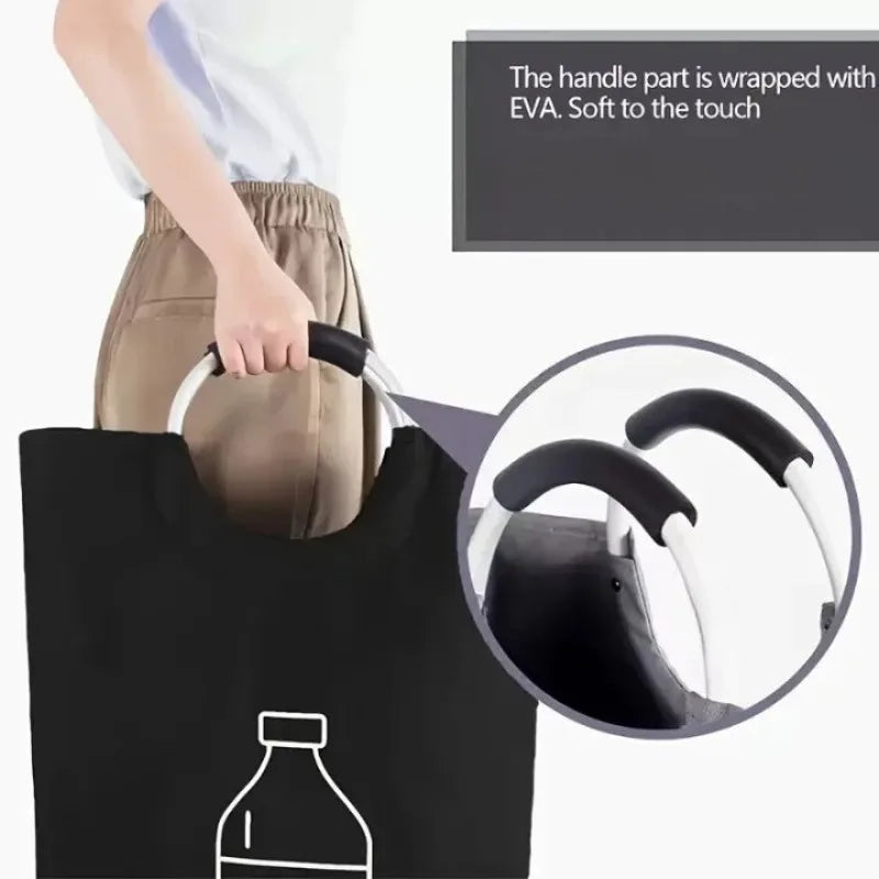 Oxford Cloth Aluminum Handle Recyclable Bottle Storage Bag