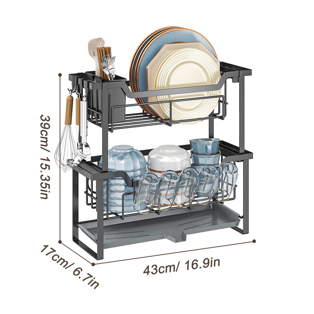 Modern Dish Rack Countertop Dish Drying &Tableware Storage