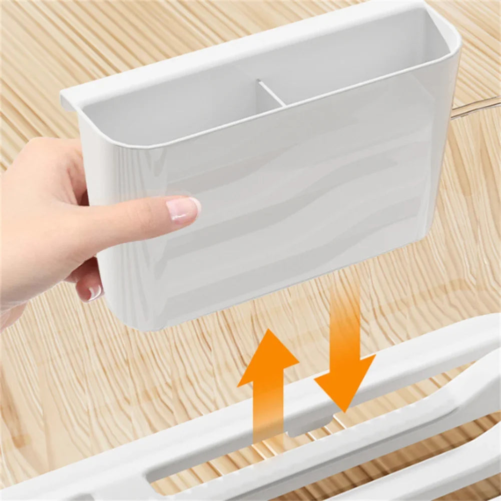 Dish Drying Rack Dish Drainer Removable Utensil Holder