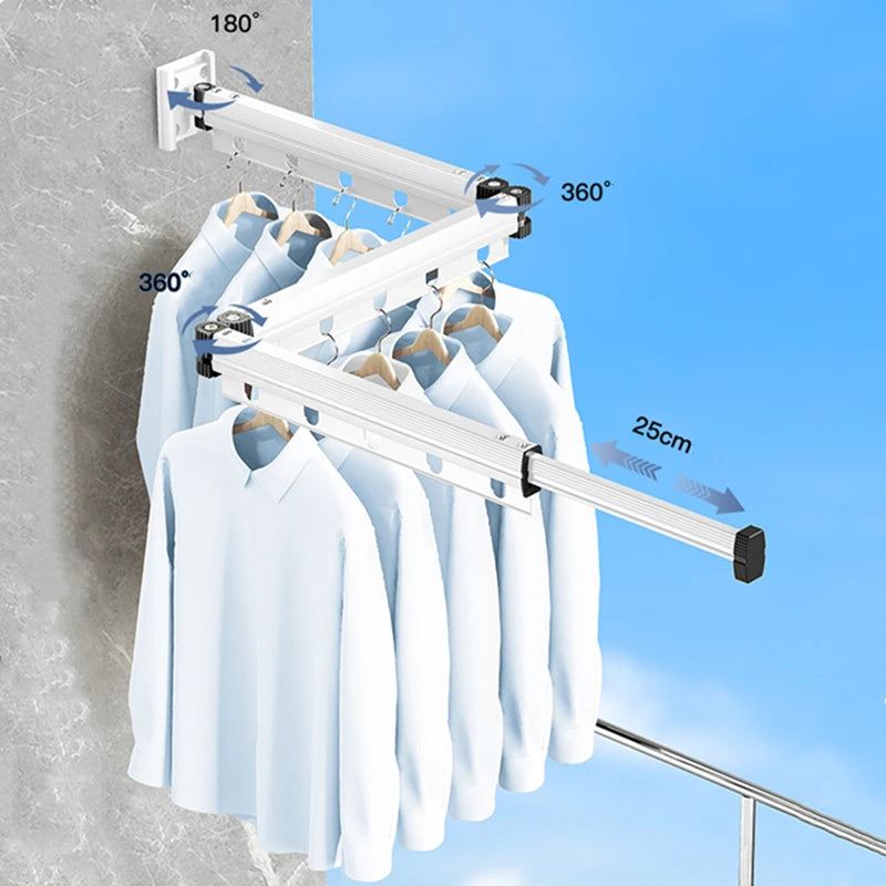 No Punching Folding Clothes Dryer Wall Mounted Drying