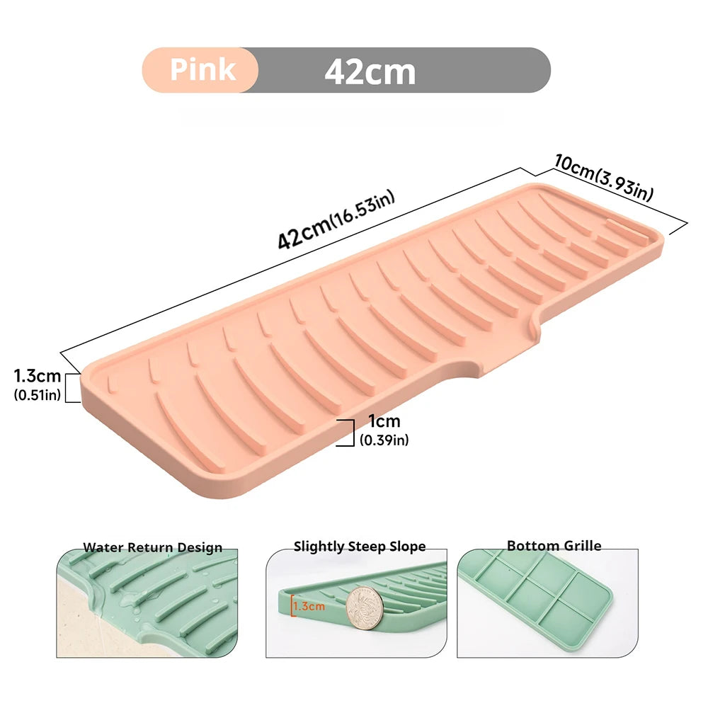 Faucet Silicone Mat Bathroom Anti-Slip Sink Drain Mat