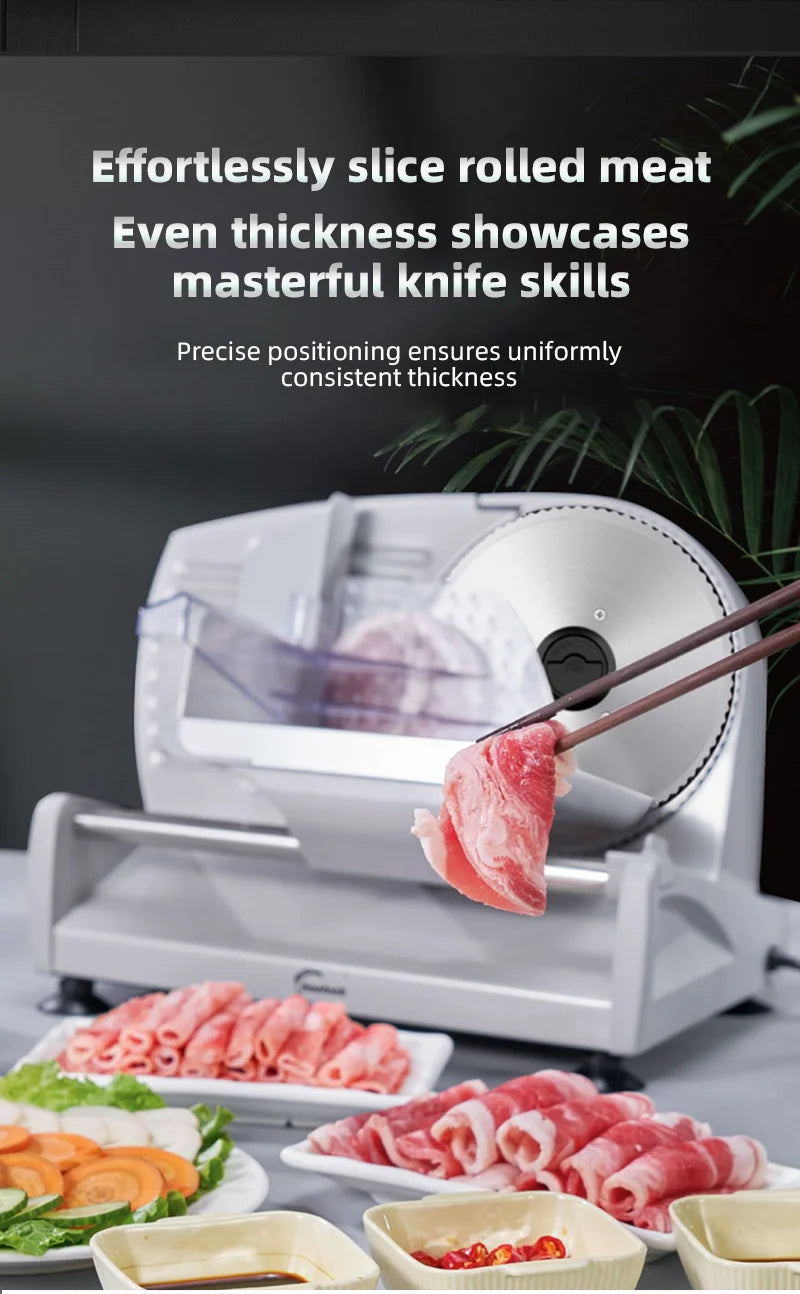 Divedeer Electric Deli Meat Slicer Sus 420 Stainless