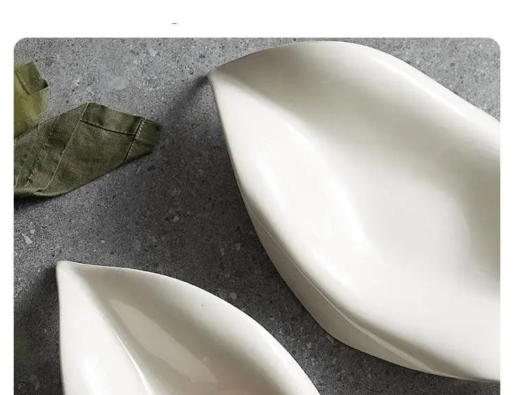 Ceramic Dinner Plate Restaurant Irregular Serving Salad Snack