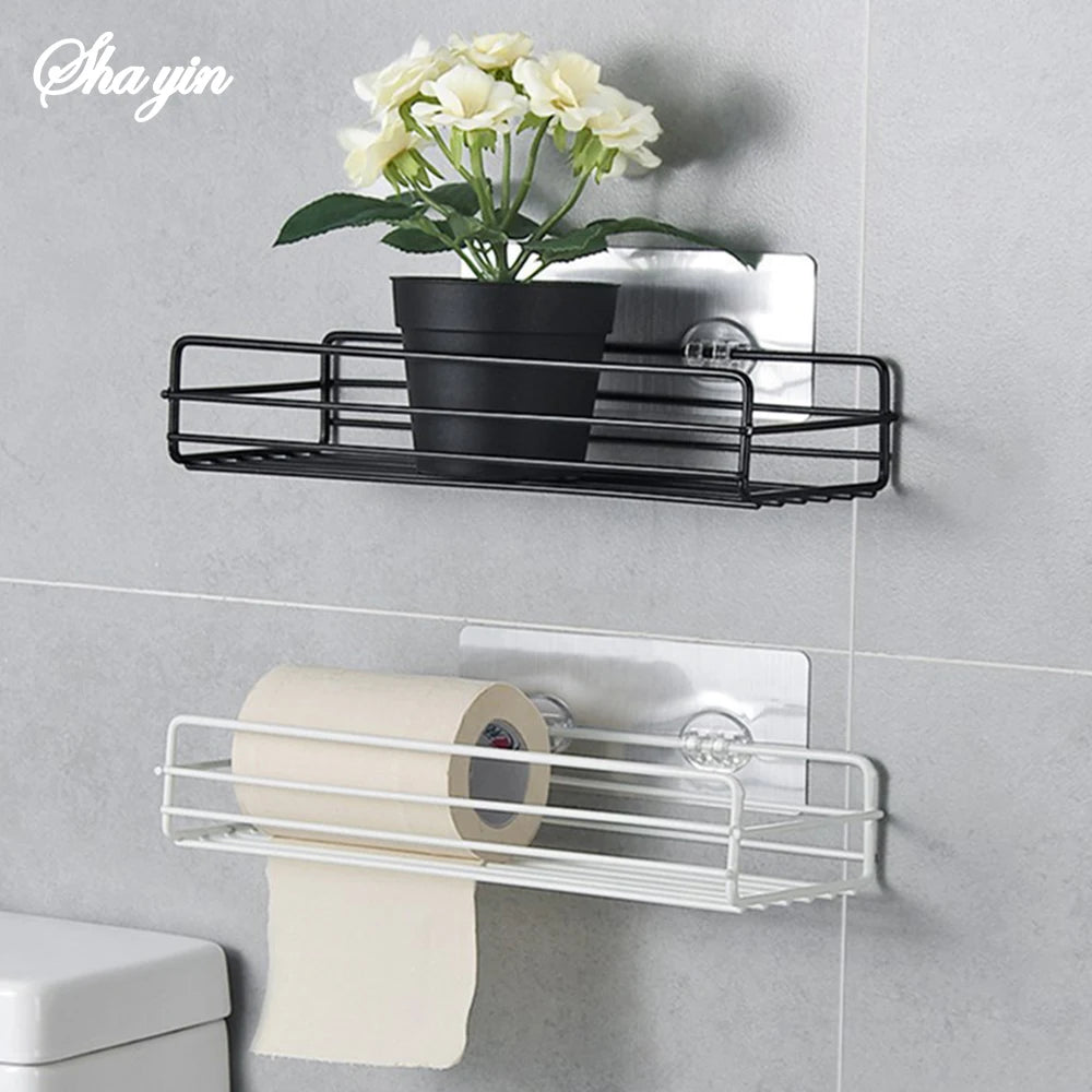 Bathroom Storage Rack Organizer Shelf Black Shelves Corner