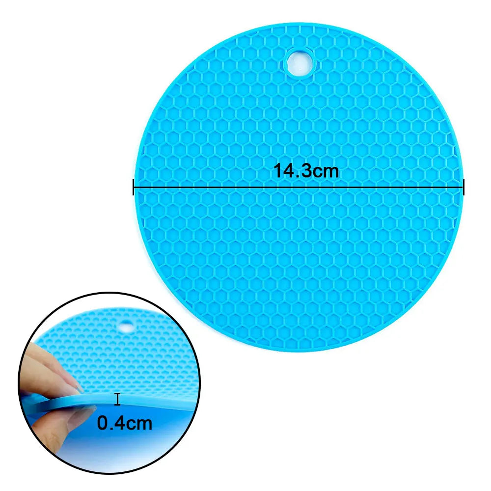 Silicone World Silicone Insulation Pad Round Honeycomb Mat