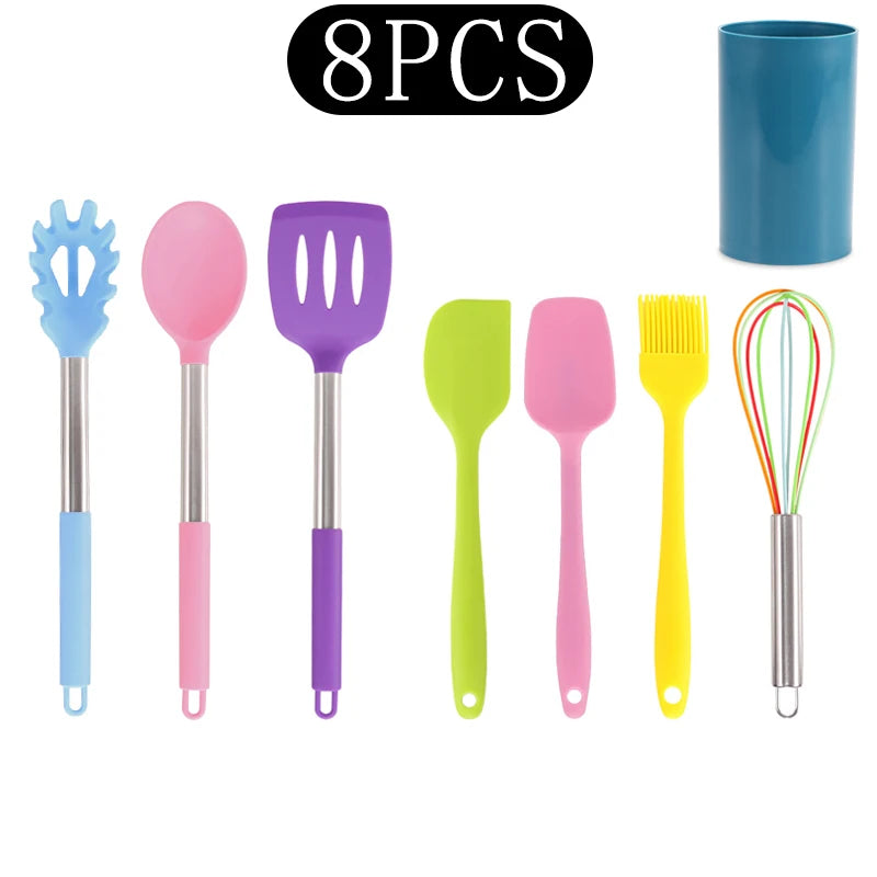 Black Non-Stick Silicone Kitchenware Cooking Utensils Cookware