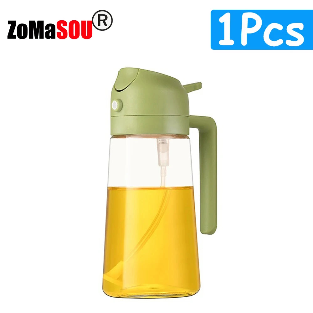 1-4pc 2-In-1 Sprayer Pourer Oil Empty Bottle Plastic