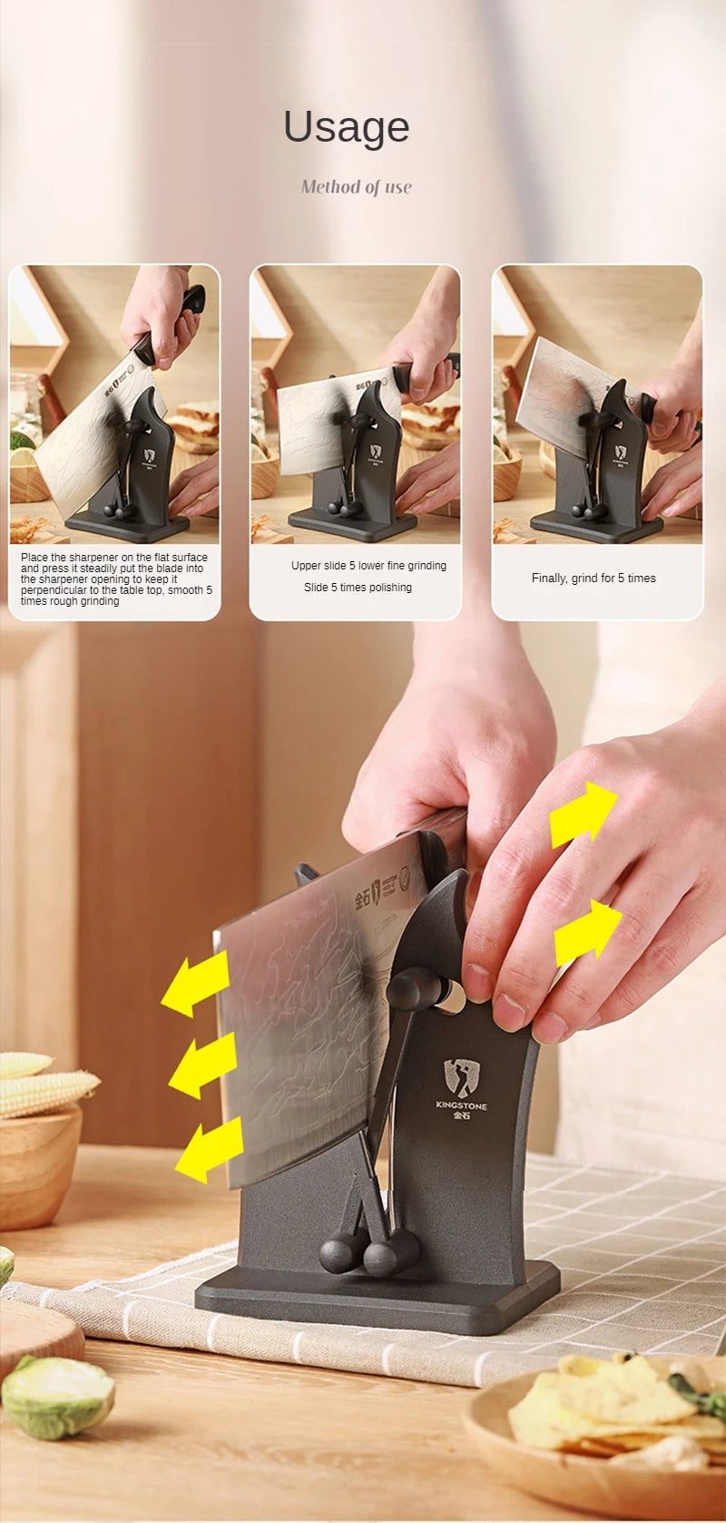 Knife Sharpener Sharpening Easy Safe Sharpening Chef Knife