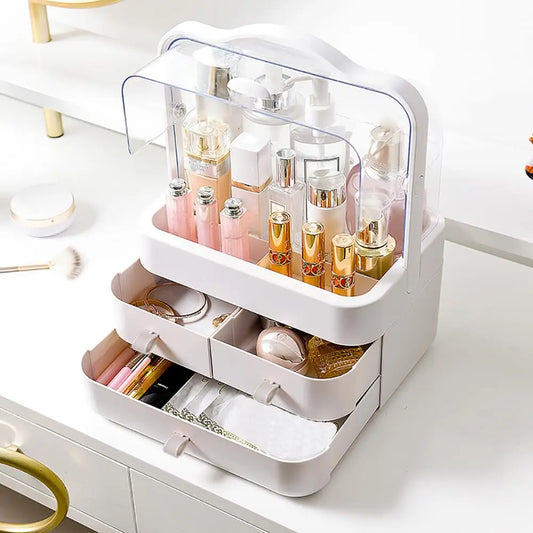 Cosmetic Organizer Countertop Organizer Dresser Lid Drawer