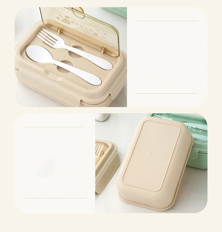Lunch Box Children School Office Bento Box Compartment