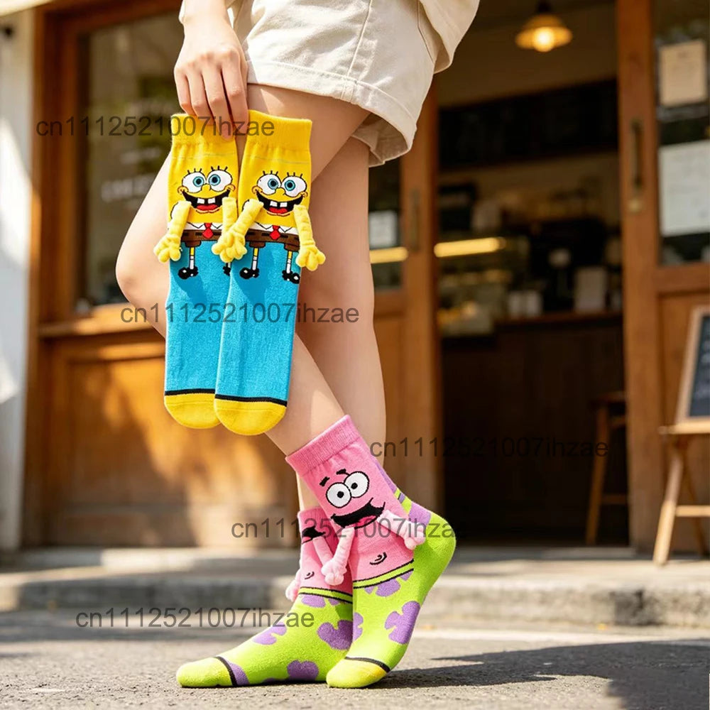3d Yellow Sponge Series Socks Interactive Small Hands