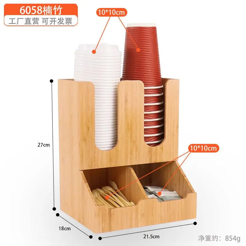 Creative Coffee Shop Bar Paper Cup Straw Storage