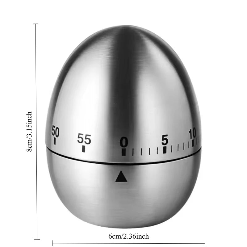 Stainless Steel Timer Mechanical Cooking Egg Alarm Clock