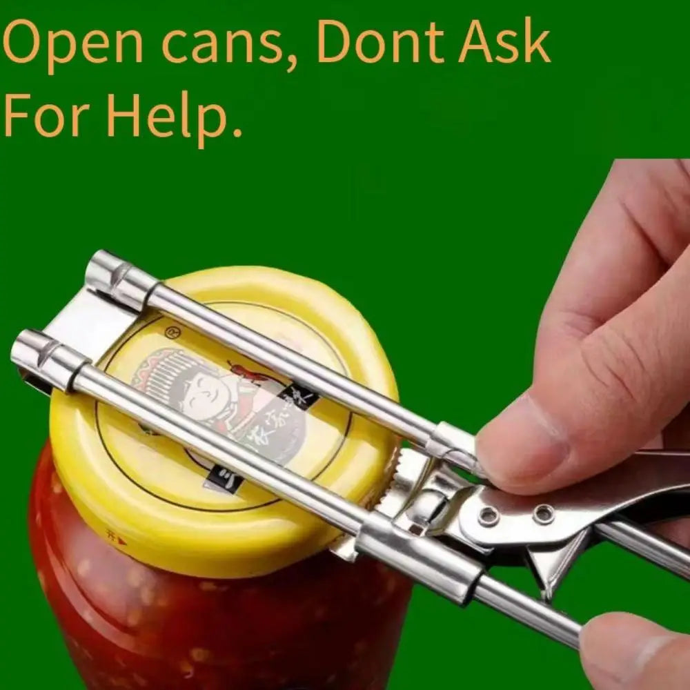 Adjustable Multi-Function Bottle Opener Stainless Steel Lids Off