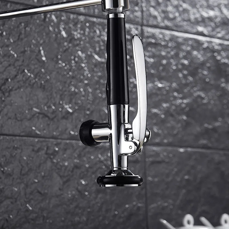Faucet Brushed Nickel Pull-Out Faucet Swivel Dual Purpose