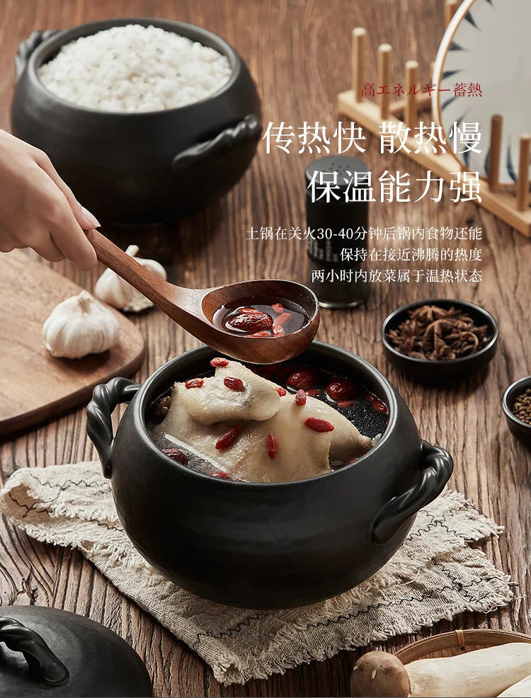 Japanese Ceramic Casserole Creative Spherical Clay Saucepan Stew